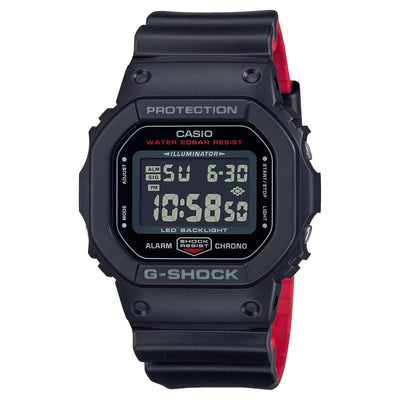 G-Shock 数字黑色树脂表带黑色表盘手表 DW5600UHR-1D