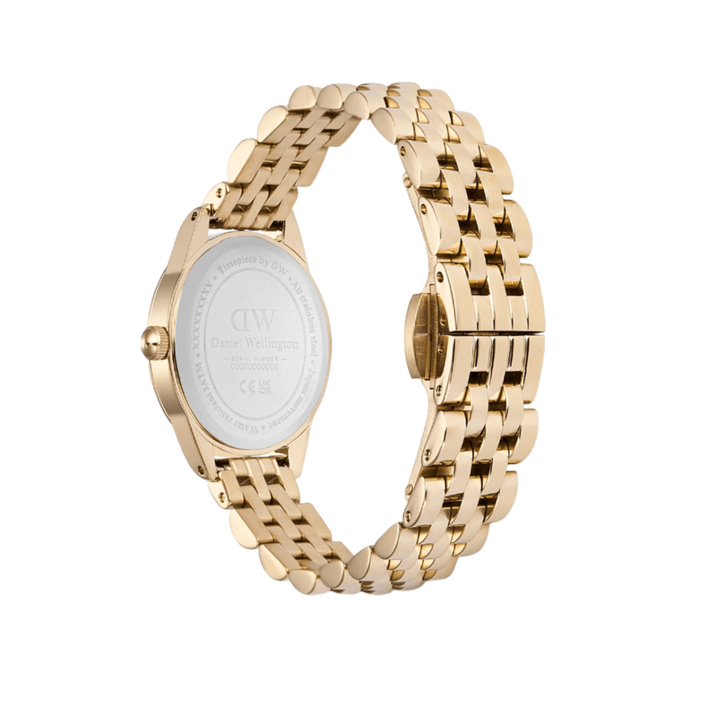 Daniel Wellington Ophelia Mini Beans Link Emerald Gold Dial Watch DW00100804