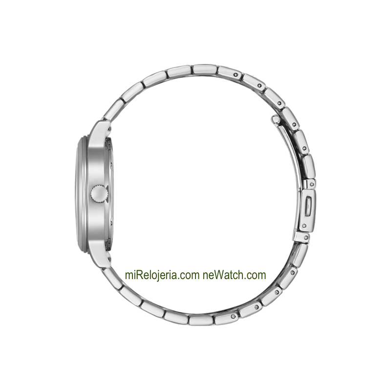 Citizen EW2621-59M green dial ladies watch, close detail of the dial, indices and hands