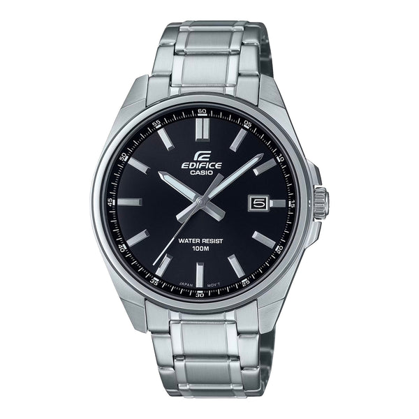 Casio Edifice Silver Stainless Steel Black Dial Watch EFV150D-1A