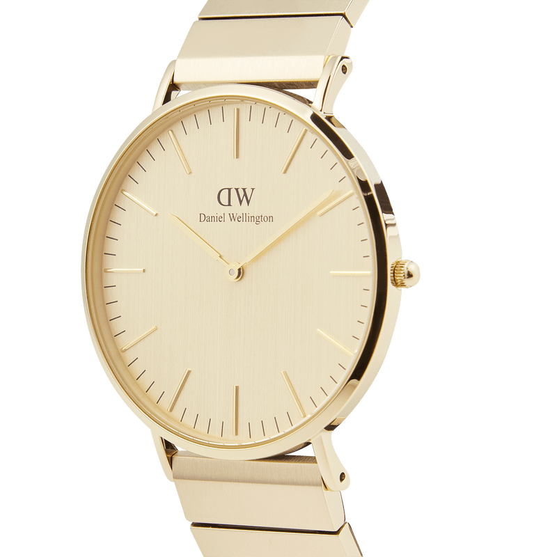 Daniel Wellington 经典钢琴链金色 Unitone 手表