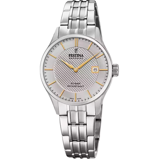 Festina Precision 银质手链腕表，瑞士精心打造 F20006-2