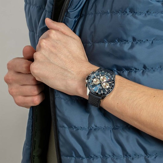 Festina 蓝色表盘蓝色皮革表带男士手表 F20561/2