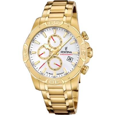 Festina White Dial Stainless Steel Strap Watch f20705/1
