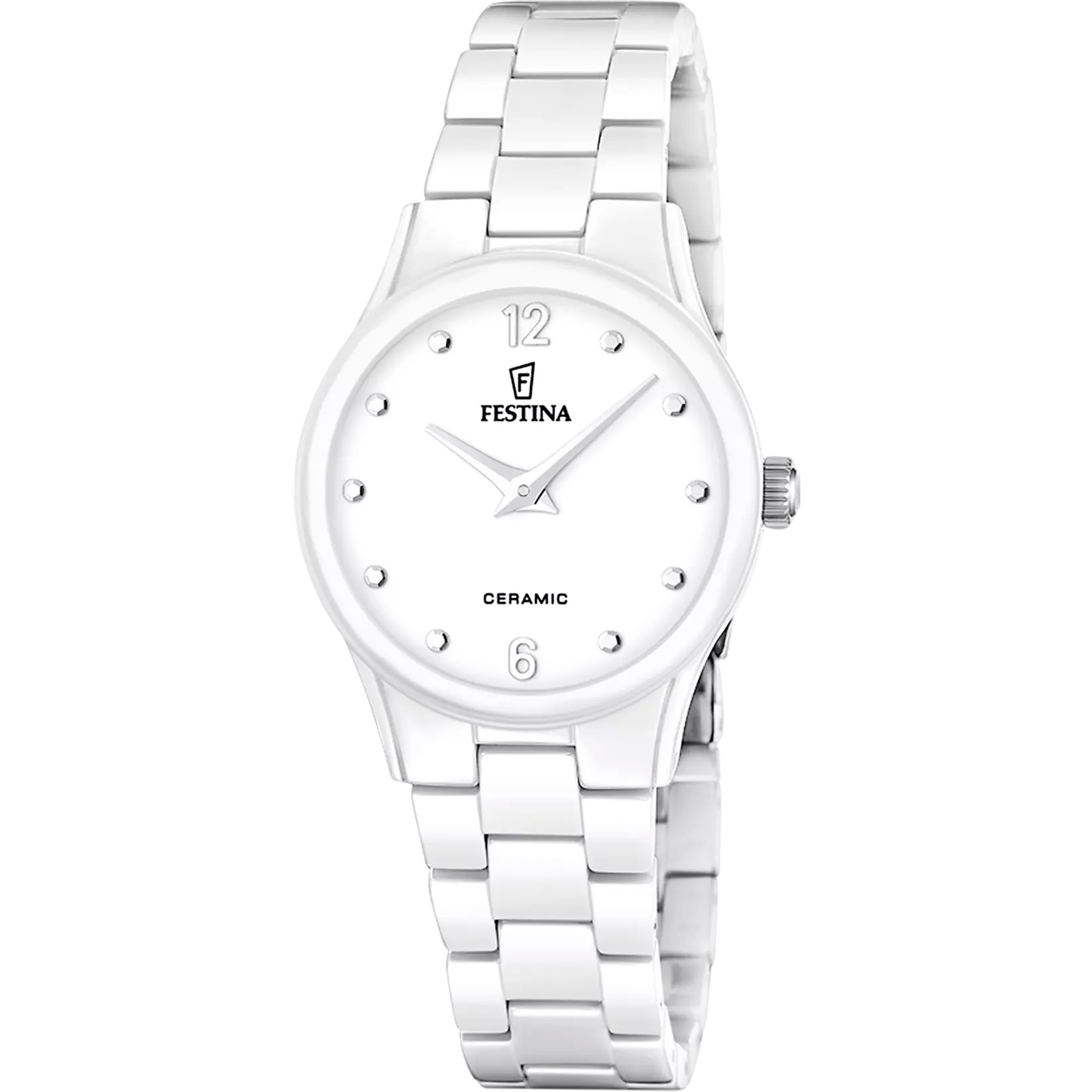 Festina White Dial White Ceramic Women's Watch F20751/1