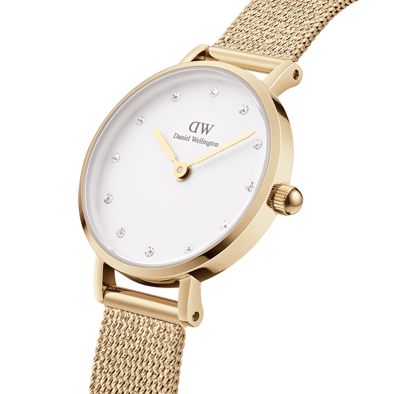 Daniel Wellington Petite 28mm Pressed Evergold Lumine White Watch DW00100604