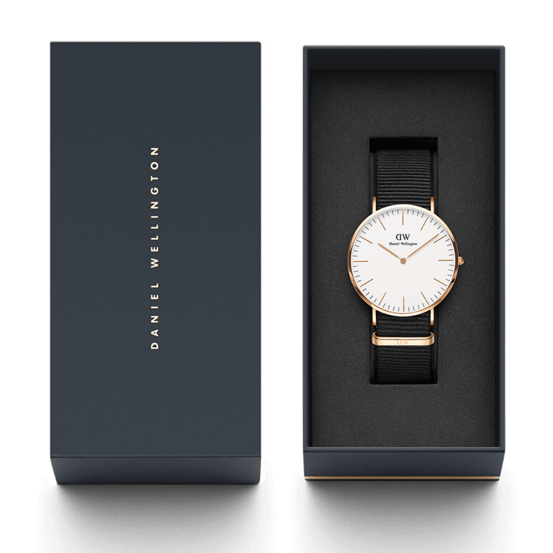 Daniel Wellington 经典 40 毫米康沃尔白色表盘腕表 DW00100257