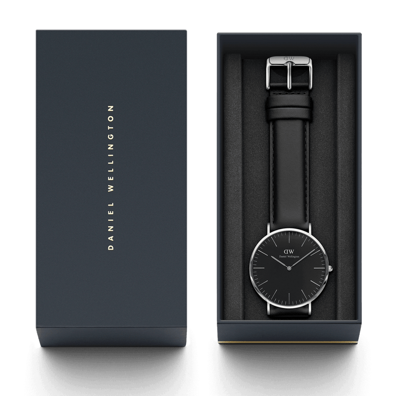 Daniel Wellington 经典 36 毫米谢菲尔德黑色手表 DW00100145