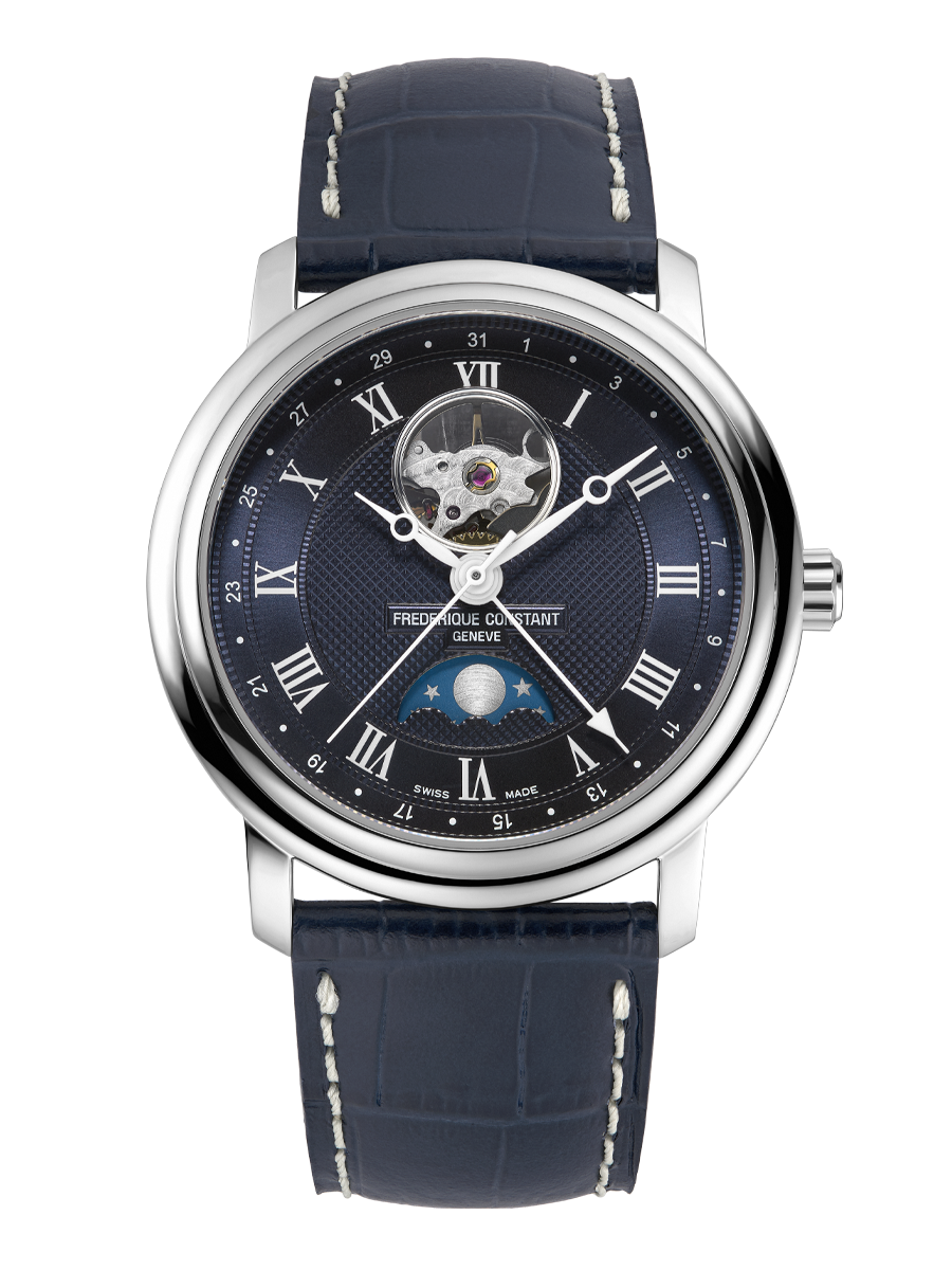 Frederique Constant Classic Heart Beat & Moonphase Watch FC-335MCNW4P26