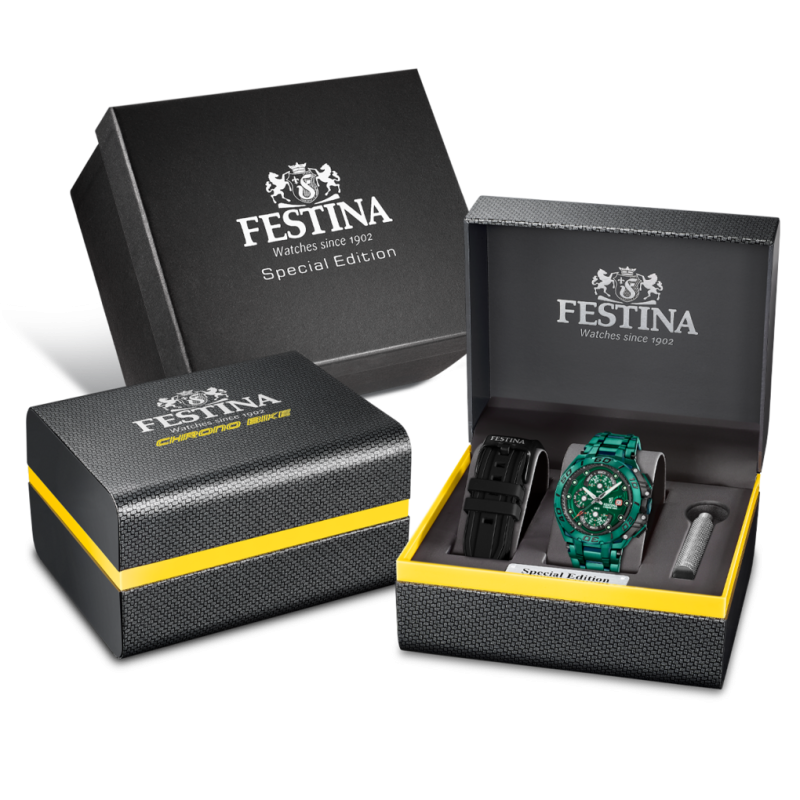 Festina Special Edition Green Dial Stainless Steel Men's Watch F20758/1