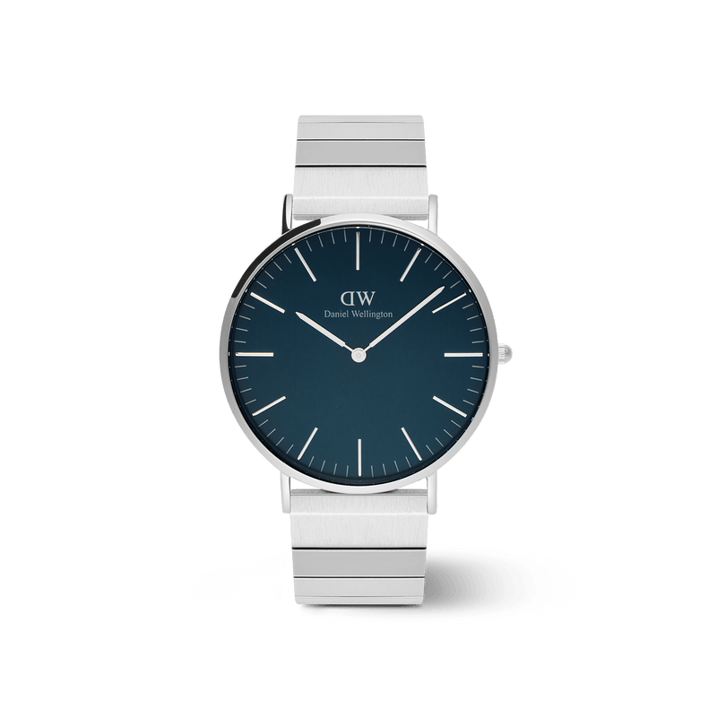 Daniel Wellington 经典钢琴链北极银腕表