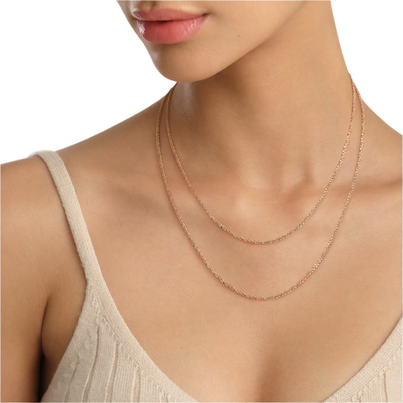 Daniel Wellington Twisted Chain Necklace 40-44cm Rose Gold