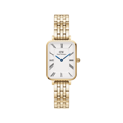 Daniel Wellington Quadro Roman Numerals 5-Link Gold Watch DW00100688