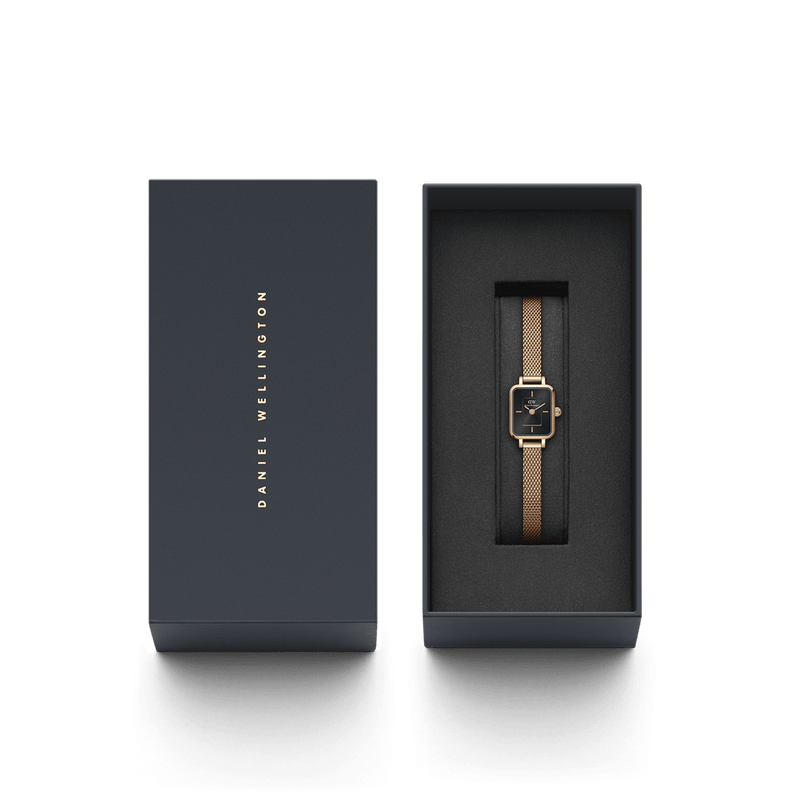 Daniel Wellington Quadro Mini Melrose 玫瑰金玛瑙手表 DW00100647