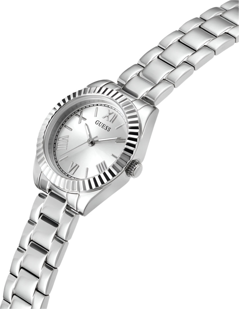 Guess Mini Luna Silver Dial Stainless Steel Watch GW0687L1