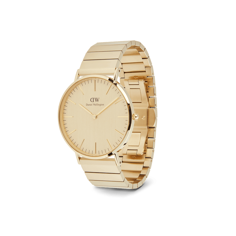 Daniel Wellington 经典钢琴链金色 Unitone 手表
