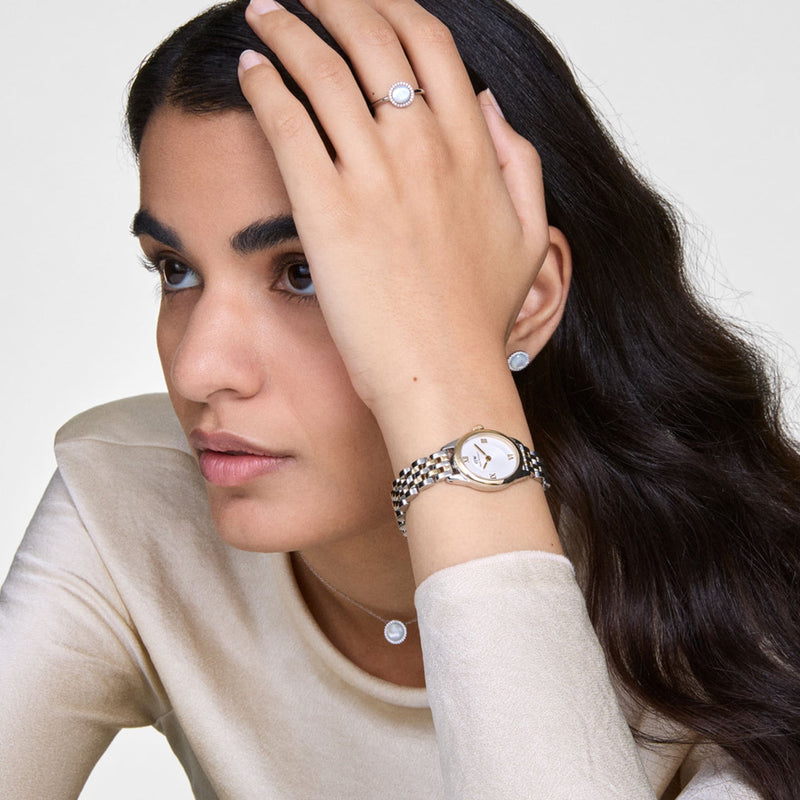 Daniel Wellington Ophelia Mini Beans Link White Dial Watch DW00100811
