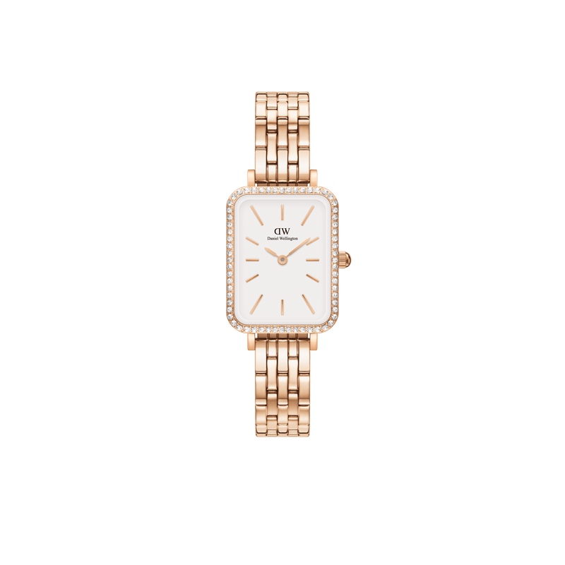 Daniel Wellington Quadro 20X26mm Bezel 5-Link White Dial Watch DW00100672