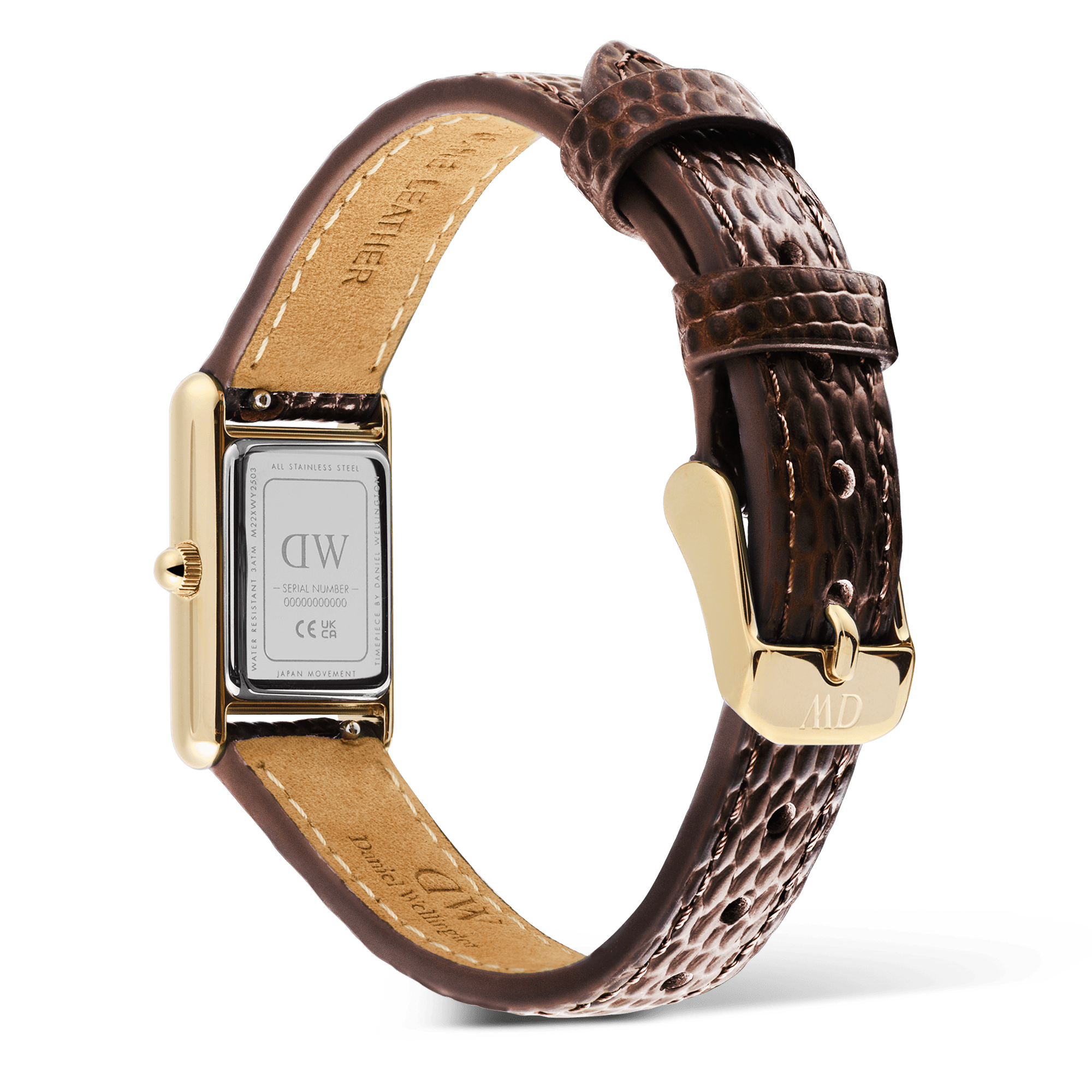 Daniel Wellington Bound Mini Dark Brown Lizard Gold DW00100904