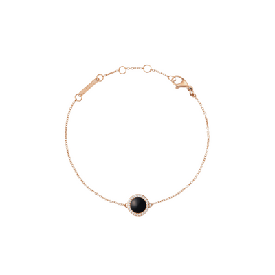 Daniel Wellington Audrey Black Agathe Rose Gold Bracelet DW00401432