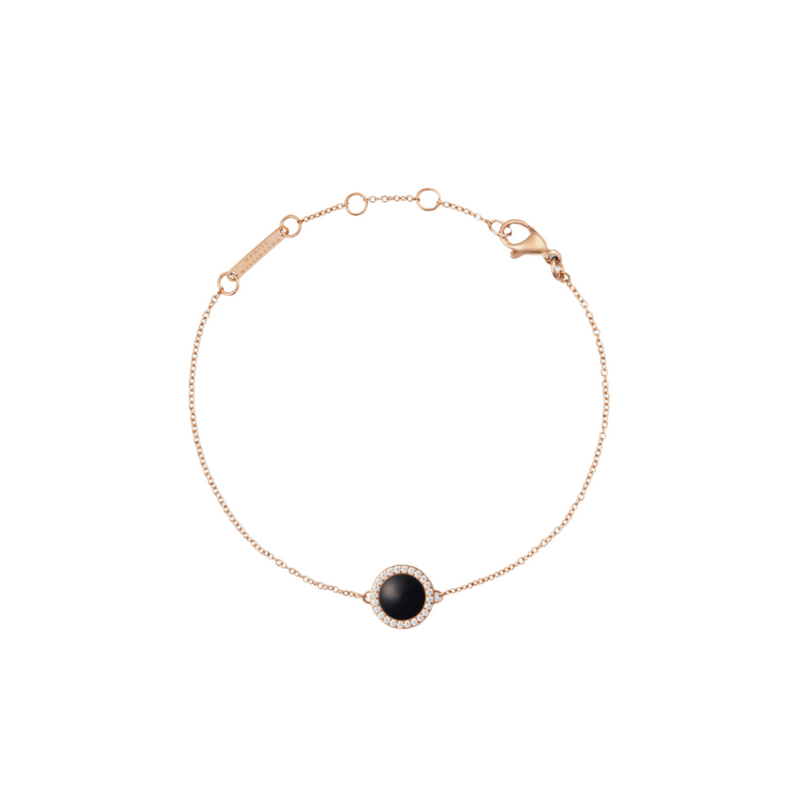 Daniel Wellington Audrey Black Agathe Rose Gold Bracelet DW00401432