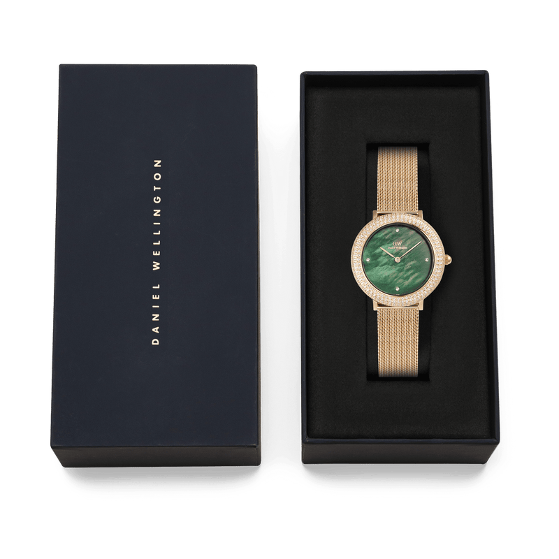 Daniel Wellington Crystalline Bezel Evergold Green Dial Watch DW00100824