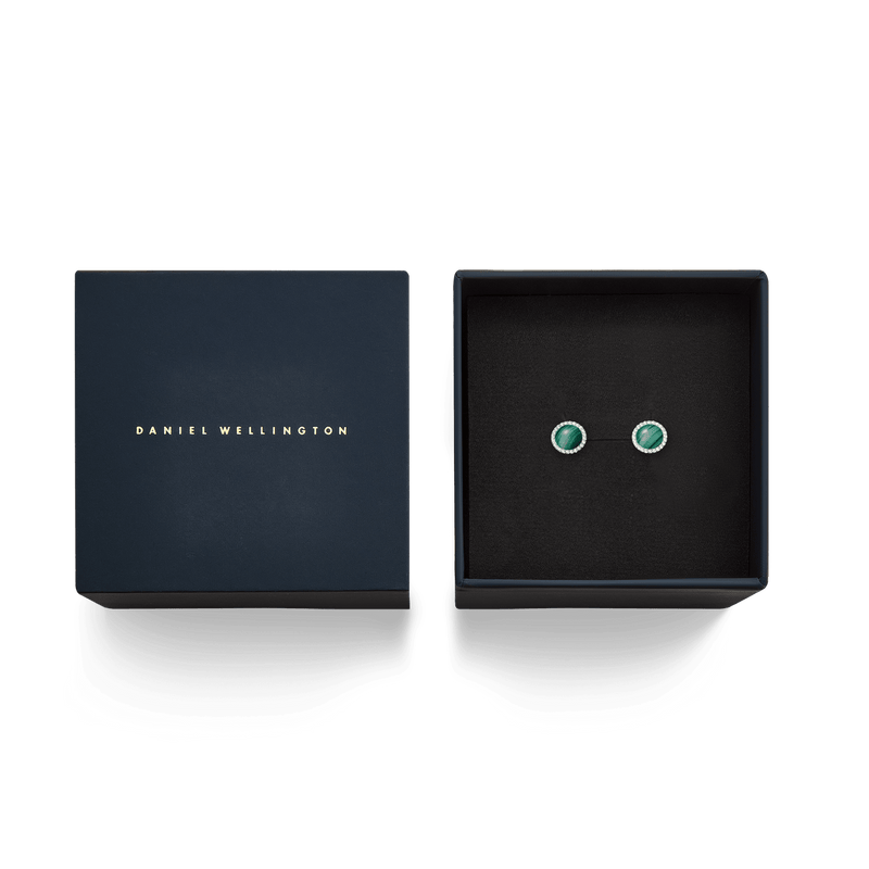 Daniel Wellington Audrey Earrings Malachite Silver DW00401419