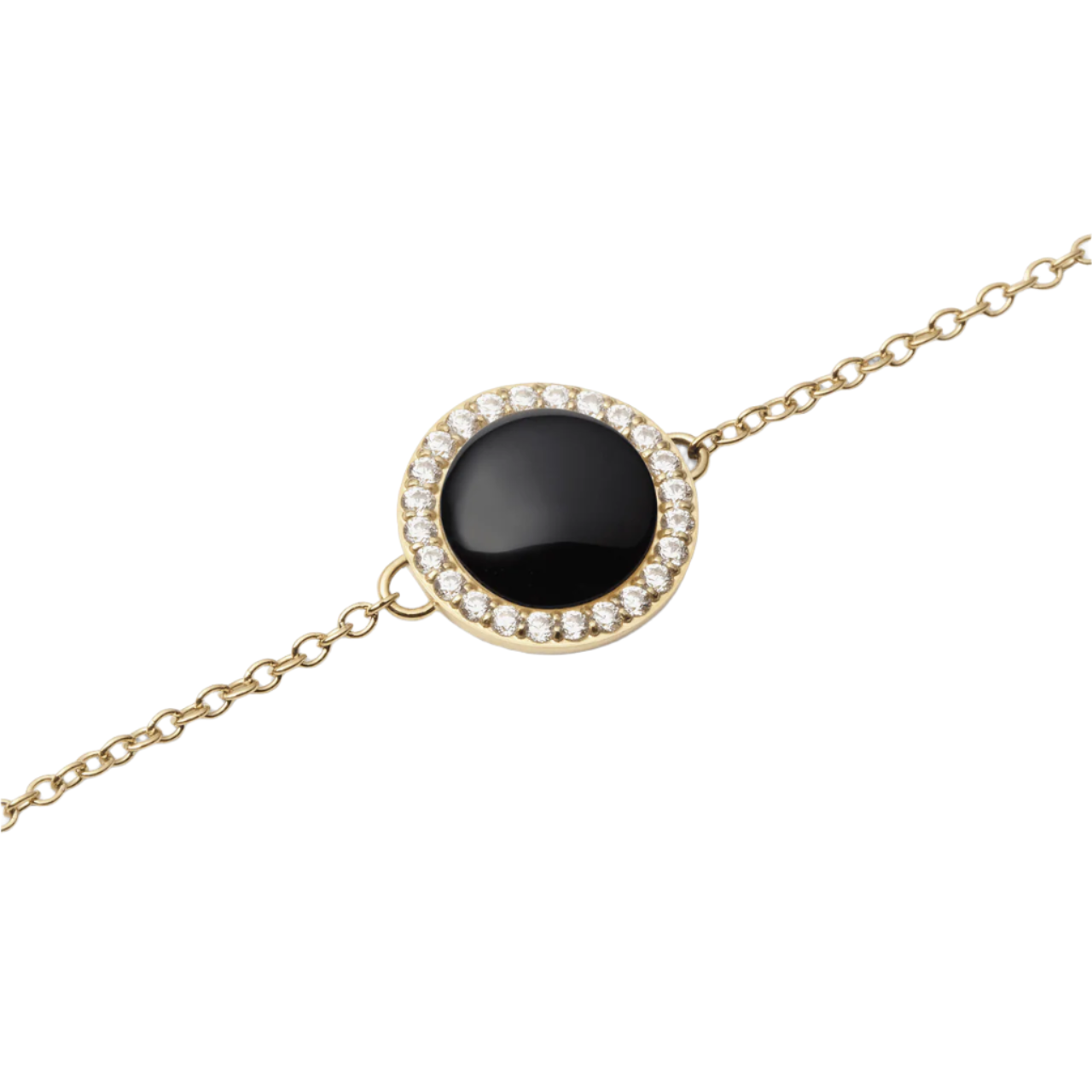 Daniel Wellington Audrey Black Agathe Gold Bracelet DW00401426
