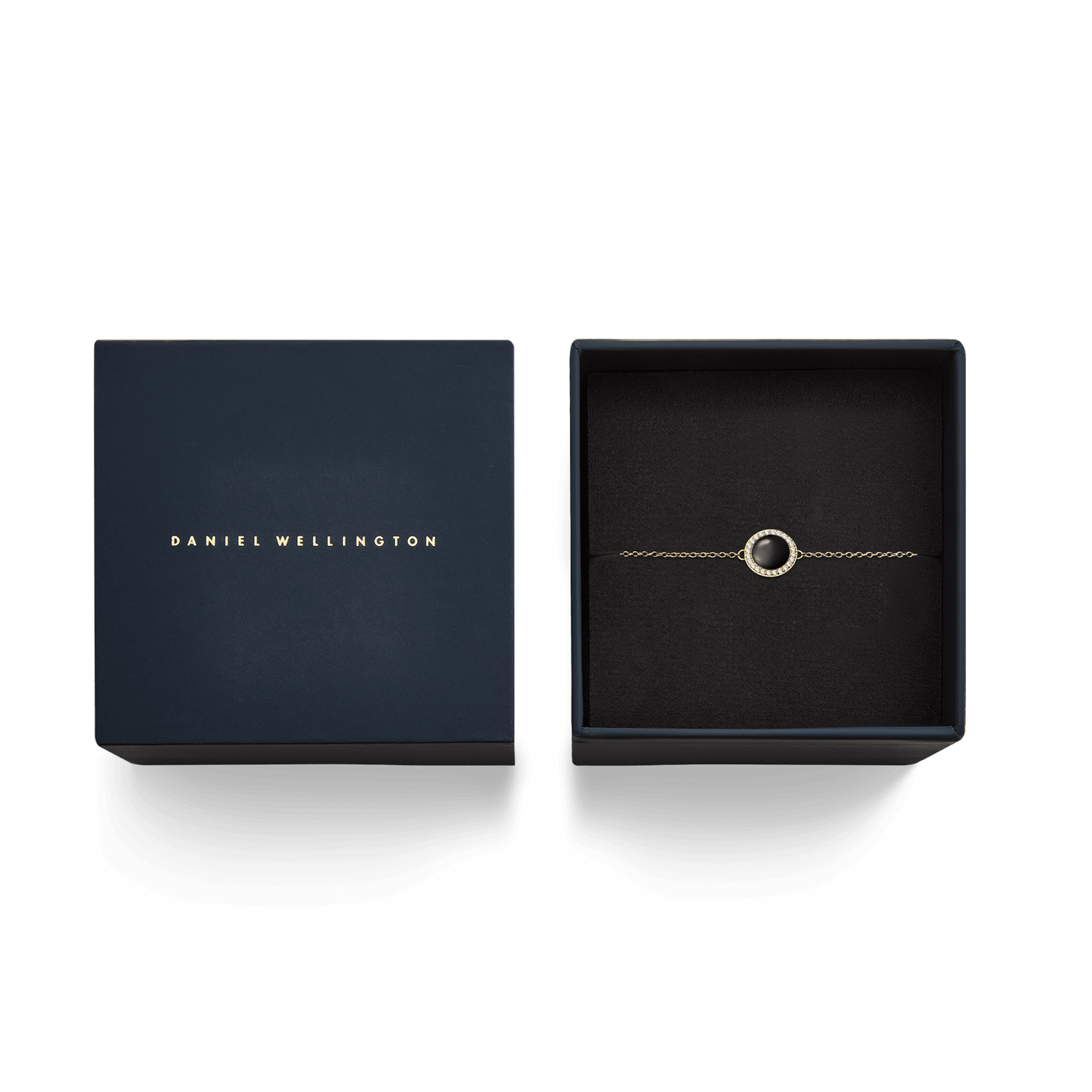 Daniel Wellington Audrey Black Agathe Gold Bracelet DW00401426