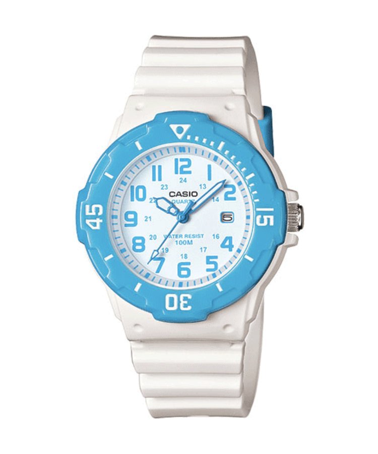 Casio Analog White Resin Band Watch LRW200H-2B