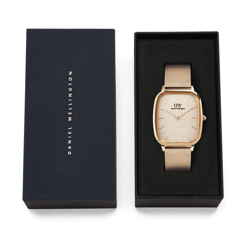 Daniel Wellington Marlon Melrose Vintage Linen Pattern Dial Watch DW00100817