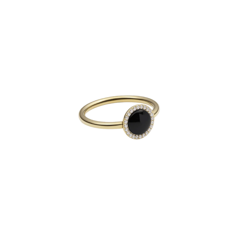 Daniel Wellington Audrey Black Agathe Gold Ring