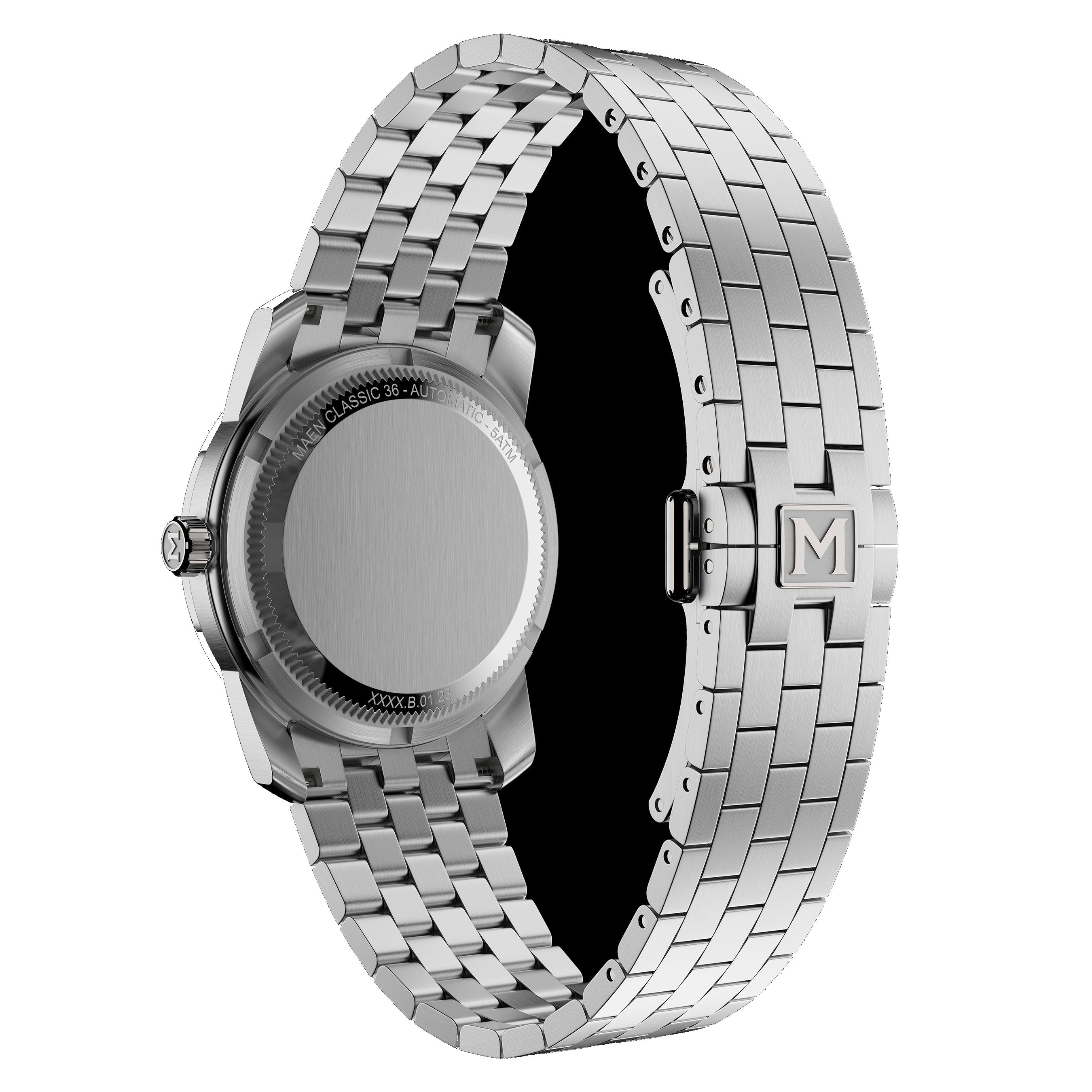 MAEN MAEN Classic 36 White Dial Automatic Watch M7.2.1 - Classic36 Caseback