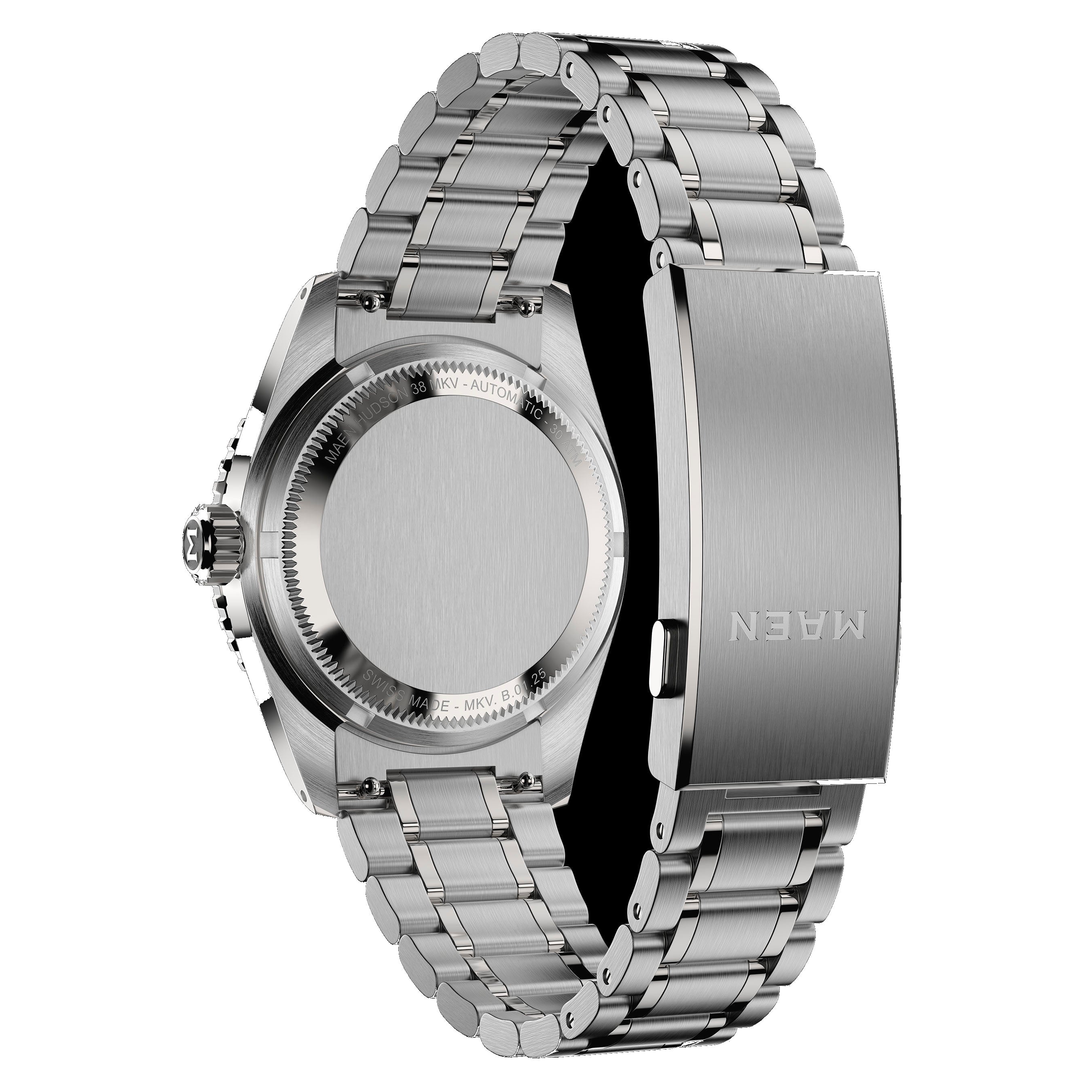 MAEN MAEN Hudson 38 MK5 Black Dial Date Automatic Watch M1.1.5 - caseback 357f108f-2e3f-47ae-a4eb-897f953865c1
