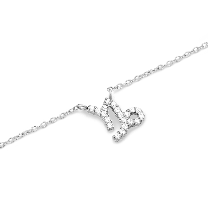 Daniel Wellington Zodiac Crystal Necklace Silver