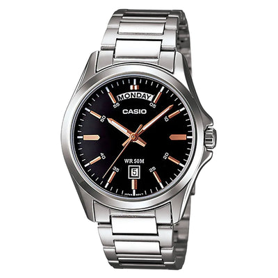 Casio Analog Day Date Watch MTP1370D 1A2 Watch Direct