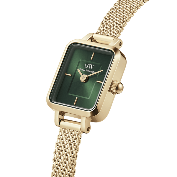 Daniel Wellington Quadro Mini 15x18mm Evergold G Emerald DW00100653