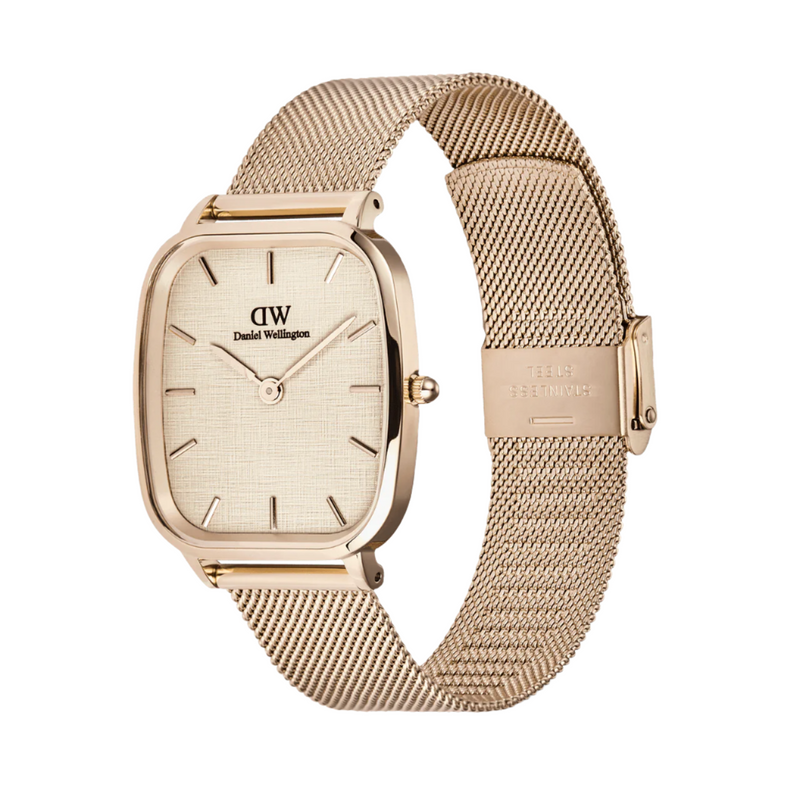 Daniel Wellington Marlon Melrose Vintage Linen Pattern Dial Watch DW00100817