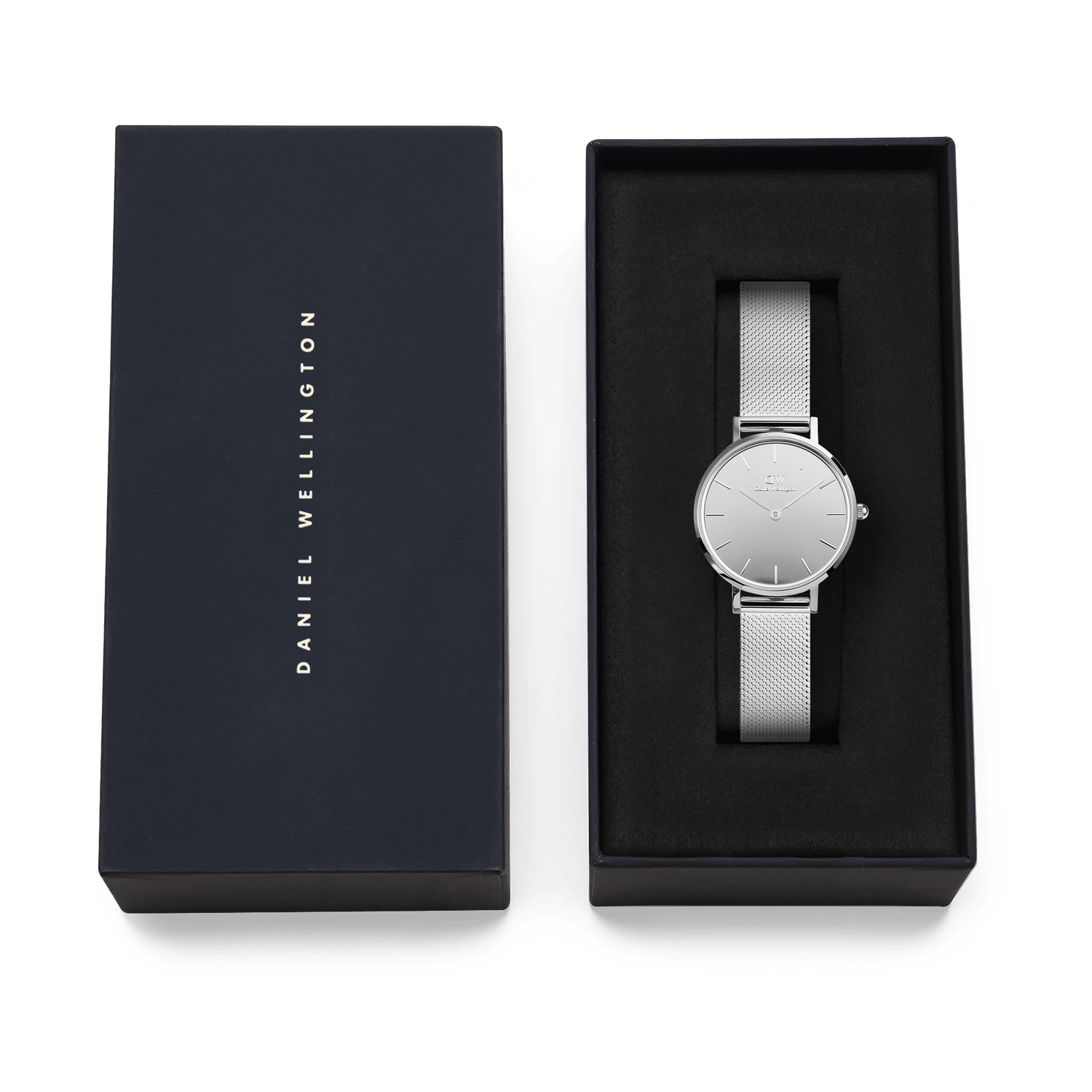 Daniel Wellington Petite Mirror Reflection Silver Dial Watch DW00100796