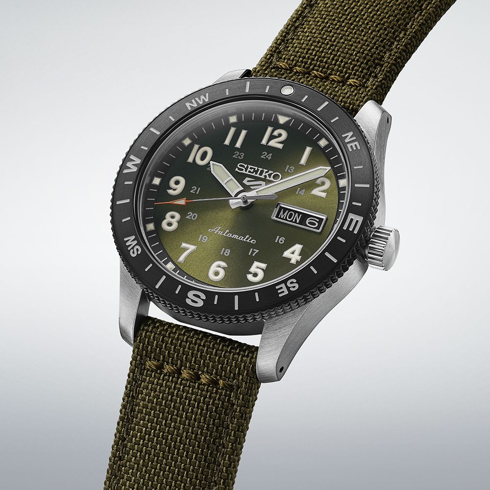 Seiko 5 Sports Field Khaki Green Dial Nylon Strap HDB008K
