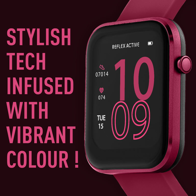 Reflex Active Series 12 Berry Silicone Smartwatch RA12-2158