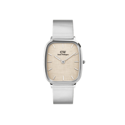 Daniel Wellington Marlon Sterling Wire Vintage Linen Pattern Dial Watch DW00100812