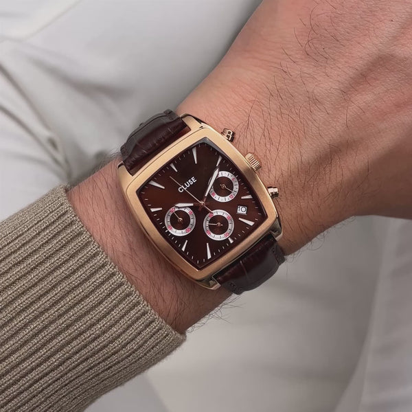 CLUSE Quartaut Chrono Brown Dial and Band CW52006