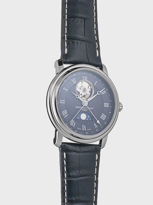 Frederique Constant Classic Heart Beat & Moonphase Watch FC-335MCNW4P26