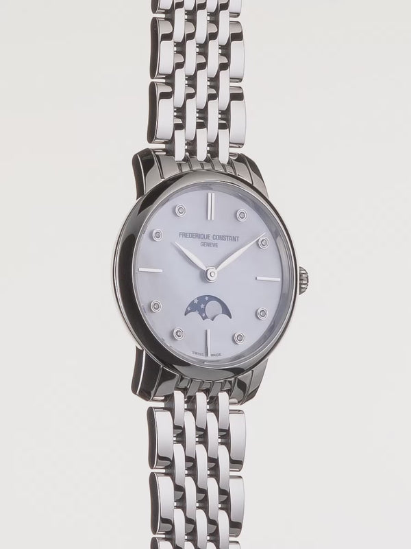 Frederique Constant Slimline Ladies Moonphase FC-206MPWD1S6B