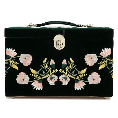 Wolf Zoe Large Jewelry Box Forest Green 393012
