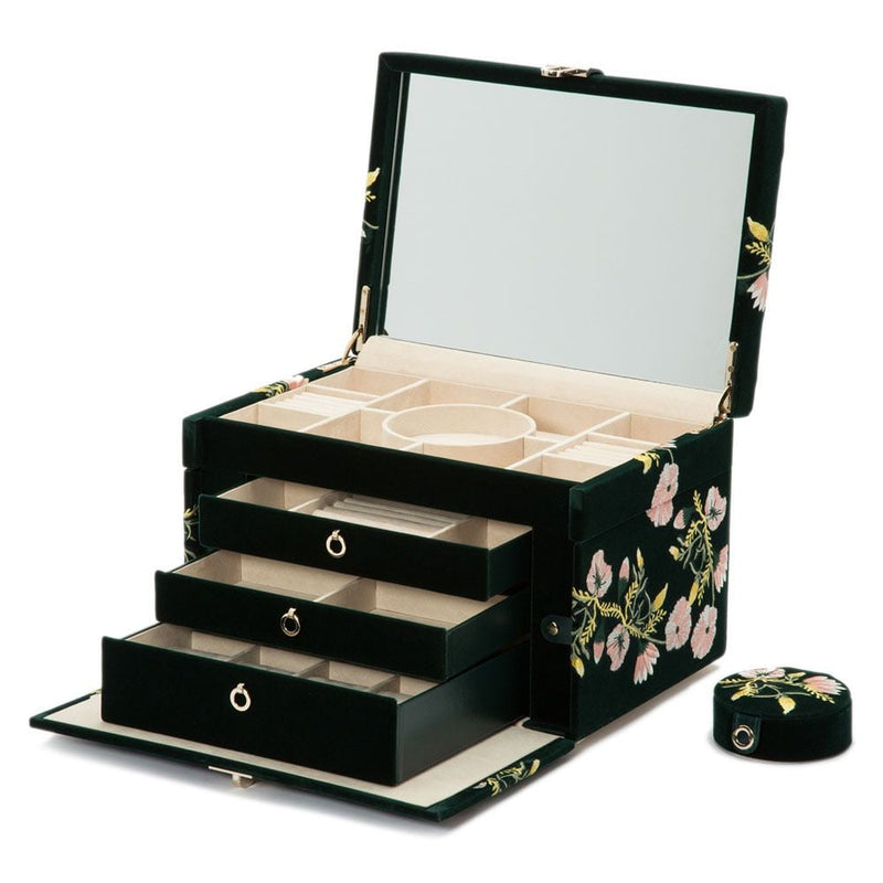 Wolf Zoe Large Jewelry Box Forest Green 393012
