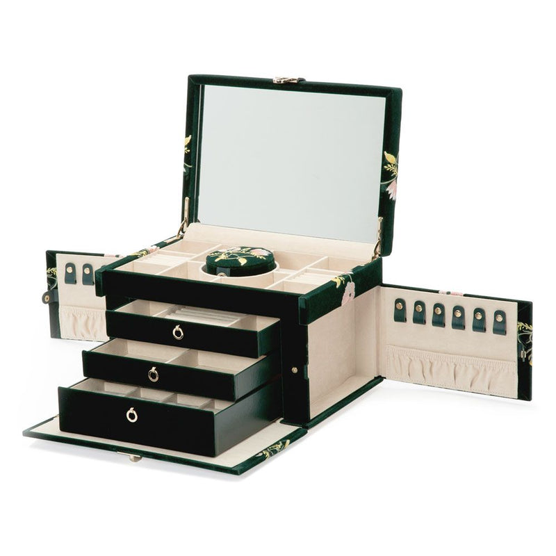 Wolf Zoe Large Jewelry Box Forest Green 393012