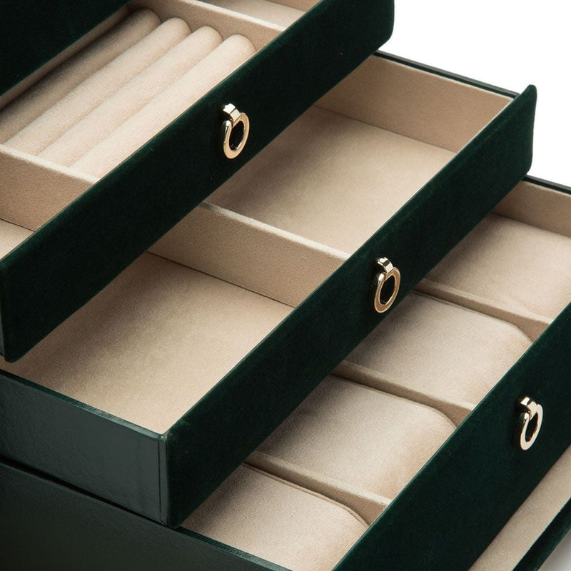 Wolf Zoe Large Jewelry Box Forest Green 393012