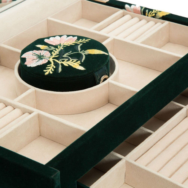 Wolf Zoe Large Jewelry Box Forest Green 393012